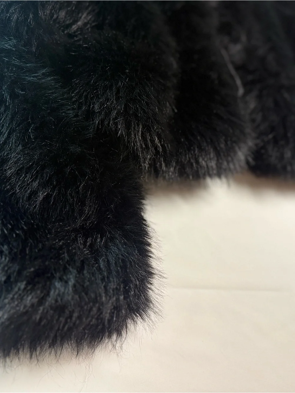 Black Faux Fur Kids Jacket